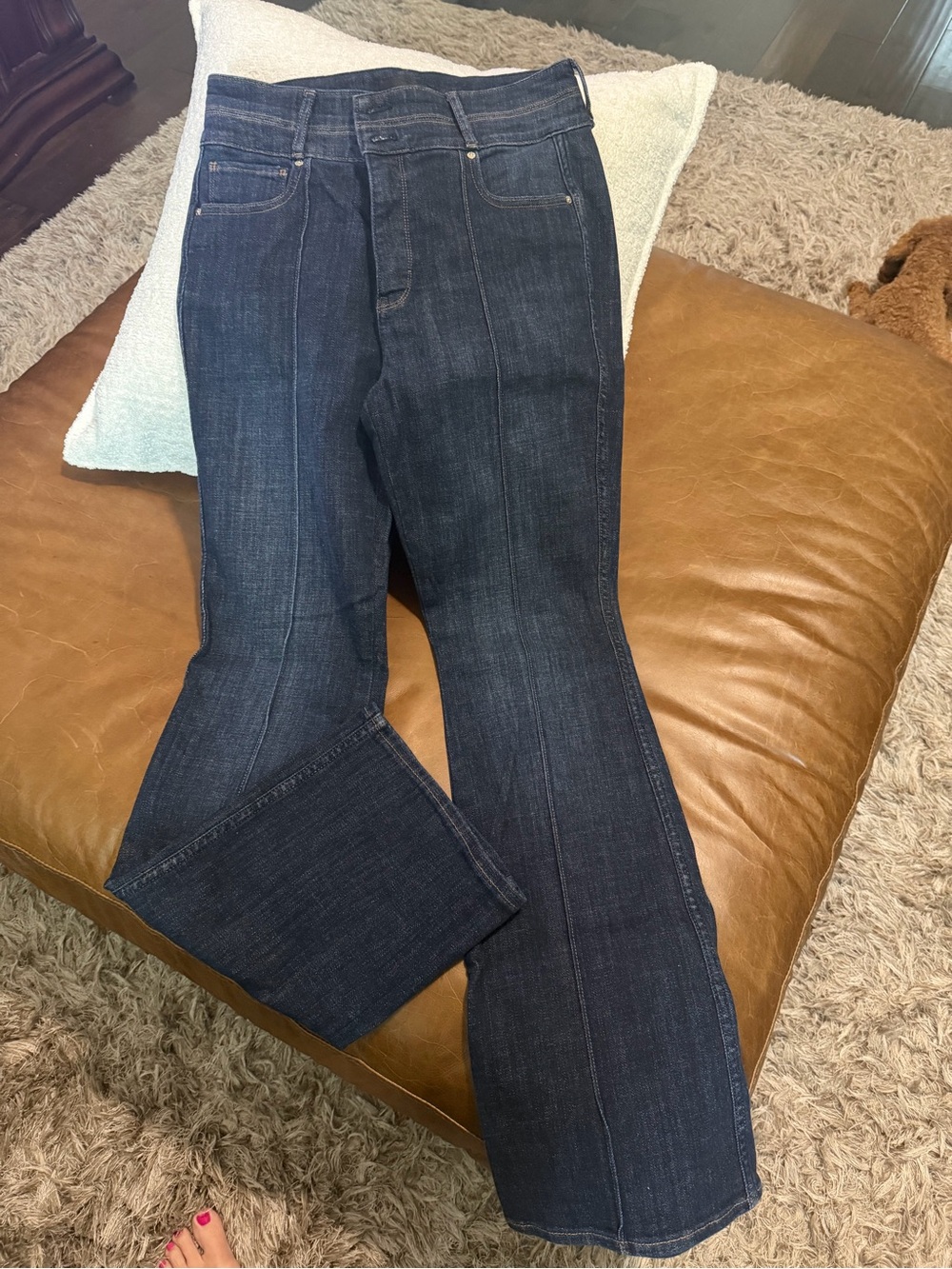 White House Black Market Dark Indigo Flare Jeans
